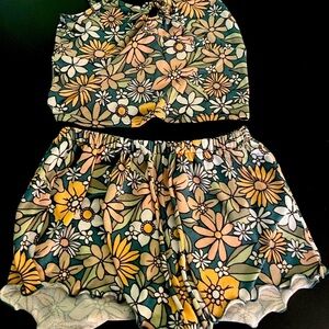 Gilly Hicks by Hollister floral sleep pajama set women’s XS